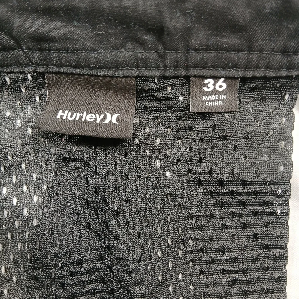 Hurley Walkshorts Men's‎ 36 Gray Plaid Casual Surf Shorts